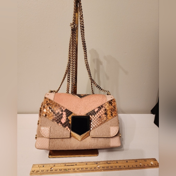 Jimmy Choo Pink Python, Elaphe and pony Lockett shoulder bag - Picture 5 of 6